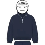 No Sauce Quarter Zippa Hoodie Navy (4)