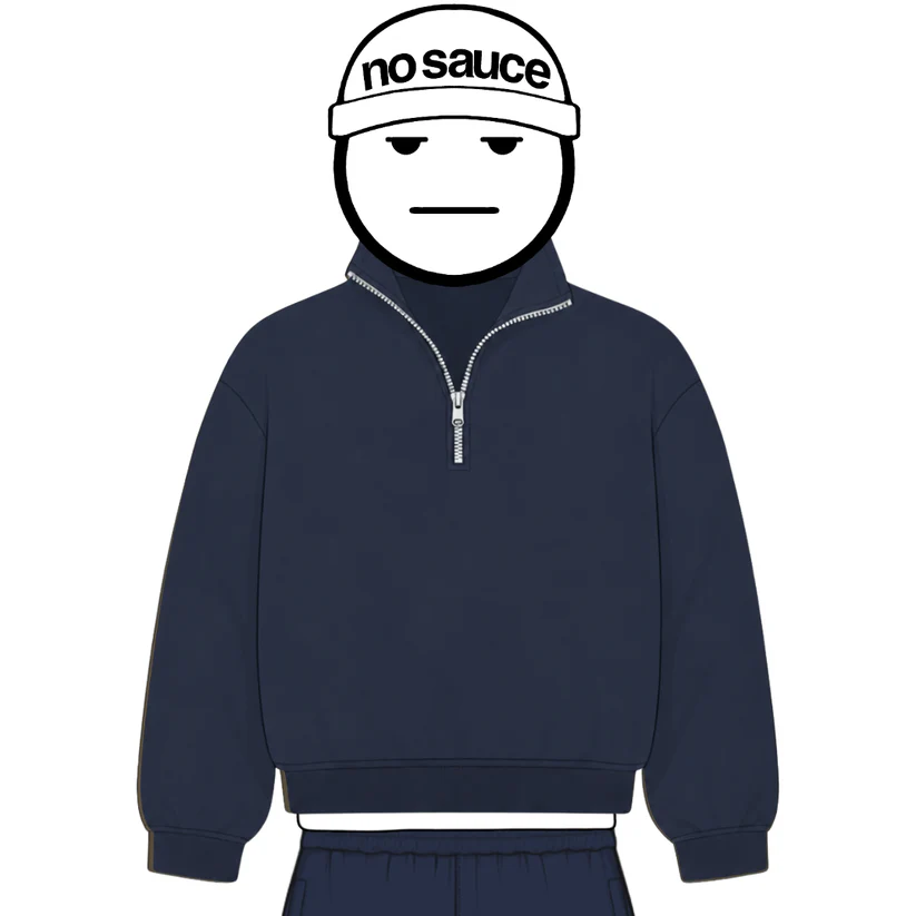 No Sauce Quarter Zippa Hoodie Navy (4) No Sauce Quarter Zippa Hoodie Navy (4)
