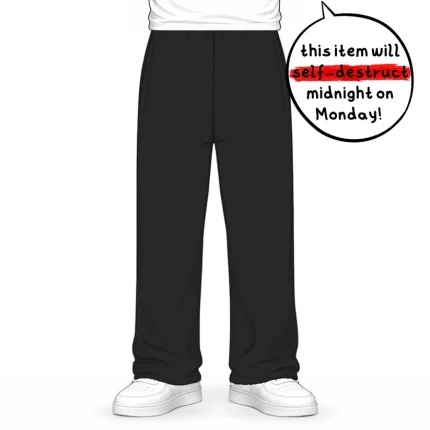 No Sauce Straight Leg Joggers Black (4)