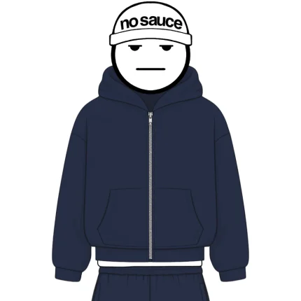 No Sauce Zippa Hoodie Navy (4)
