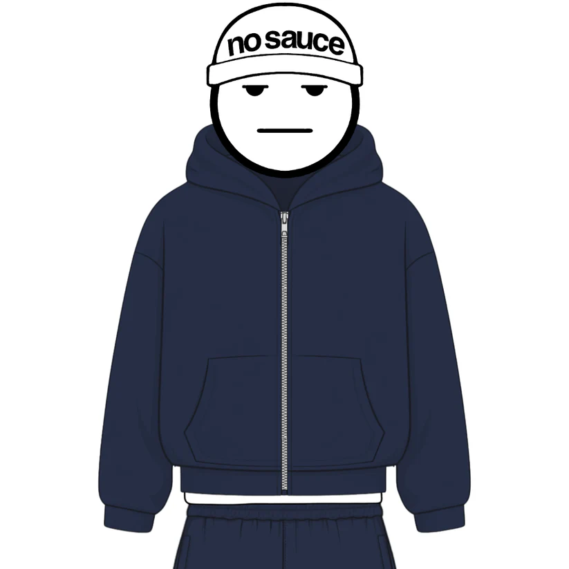 No Sauce Zippa Hoodie Navy (4) No Sauce Zippa Hoodie Navy (4)