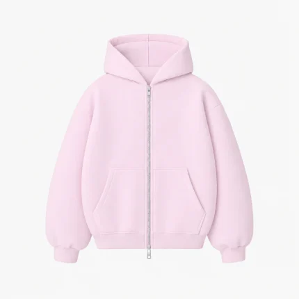 No Sauce Zippa Hoodie Pink (3)