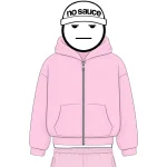 No Sauce Zippa Hoodie Pink (4)